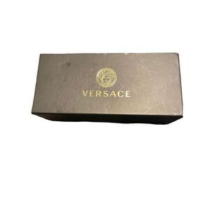 Versace Velveteen Interior Black Sunglasses Case Hinged Hard Cover Case Only